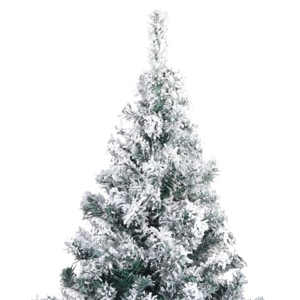 Árvore de Natal artificial c/ flocos de neve 240 cm PVC verde - Image 3