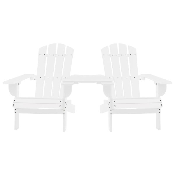 Cadeiras jardim Adirondack + mesa centro madeira abeto branco - Image 2