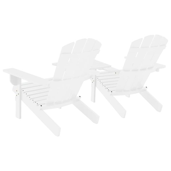 Cadeiras jardim Adirondack + mesa centro madeira abeto branco - Image 4