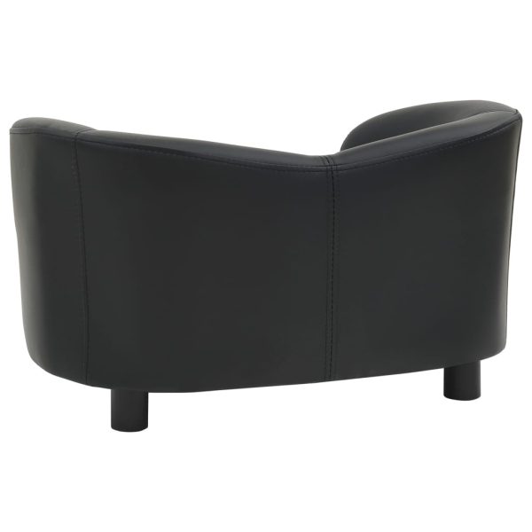 Sofá para cães 67x41x39 cm couro artificial preto - Image 5