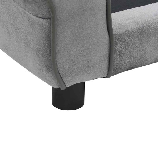 Sofá para cães 72x45x30 cm pelúcia cinzento - Image 8
