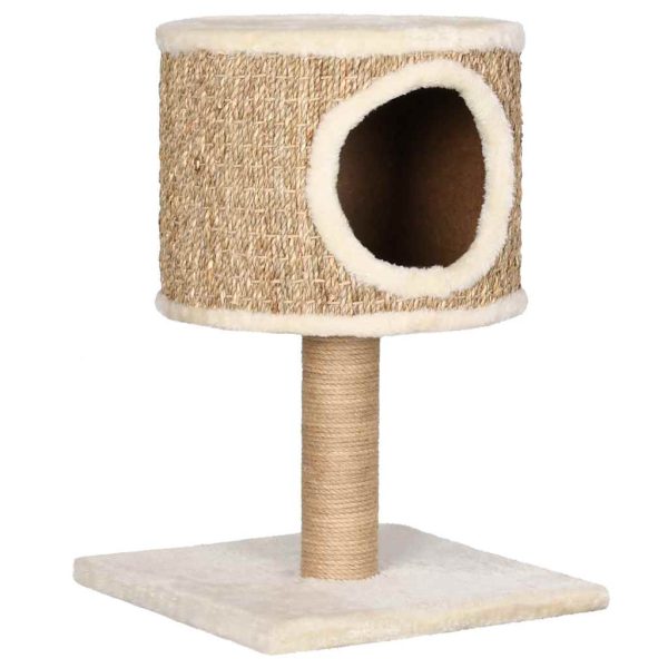Árvore p/ gatos c/ ninho e poste arranhador 52 cm erva marinha - Image 2