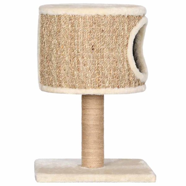 Árvore p/ gatos c/ ninho e poste arranhador 52 cm erva marinha - Image 4