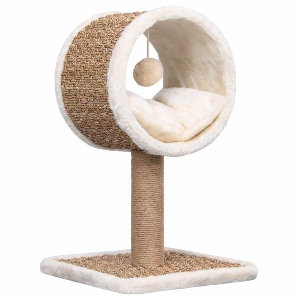 Árvore p/ gatos c/ túnel superior e brinquedo 49cm erva marinha - Image 2