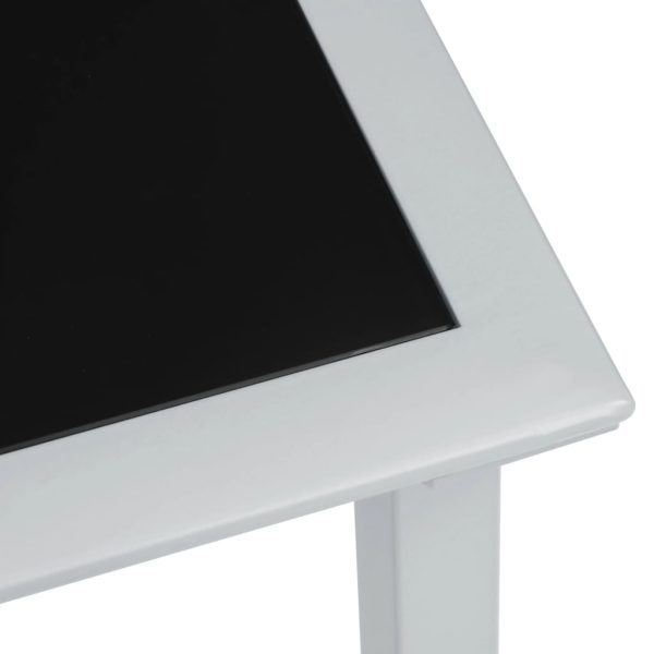 Espreguiçadeiras com mesa 2 pcs alumínio preto - Image 11