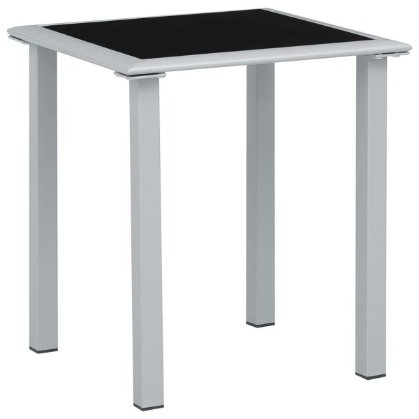 Espreguiçadeiras com mesa 2 pcs alumínio cinzento-acastanhado - Image 9