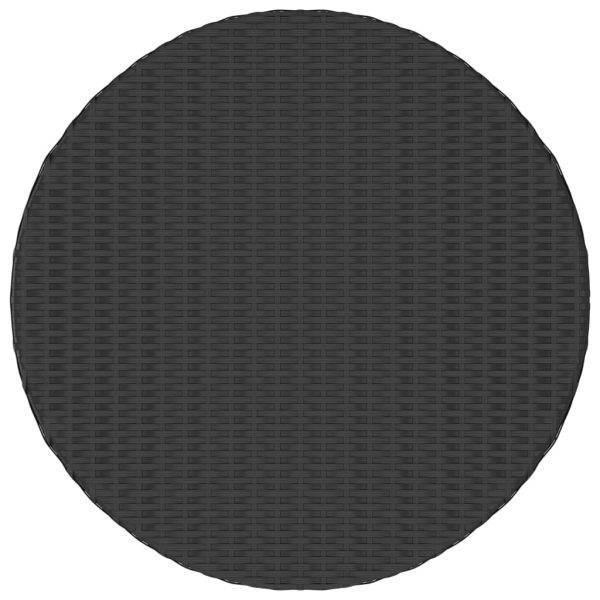 Mesa de jardim 70x70x73 cm vime PE preto - Image 3