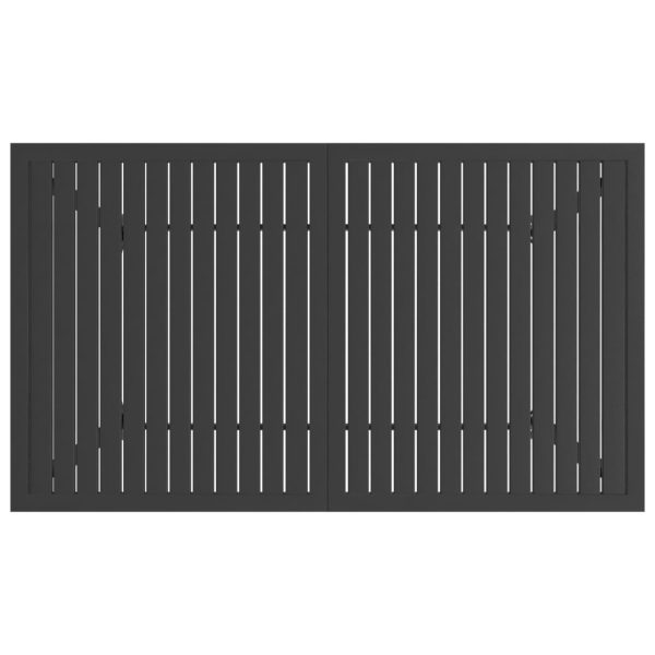 Mesa de jardim 140x80x72 cm aço antracite - Image 4
