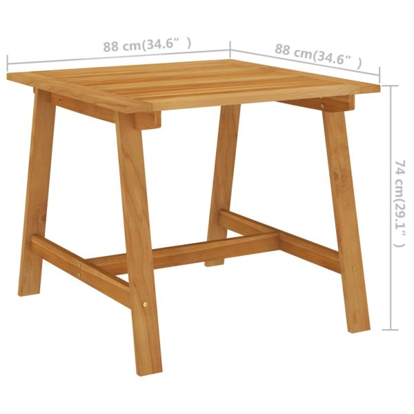 Mesa de jantar para jardim 88x88x74 cm madeira de acácia maciça - Image 6