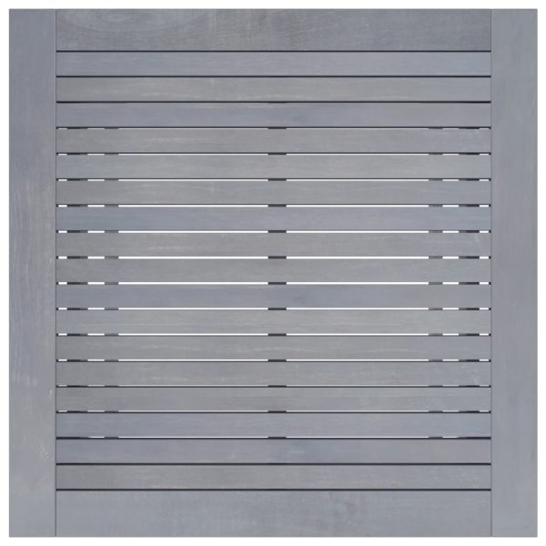 Mesa de jantar para jardim 88x88x74 cm acácia maciça cinzento - Image 5