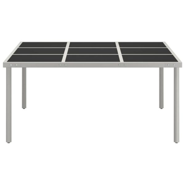 Mesa de jantar para jardim 170x170x74,5 cm vidro e aço - Image 2