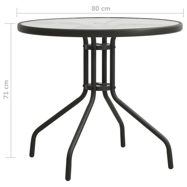 Mesa de bistrô Ø80x71 cm aço antracite - Image 6