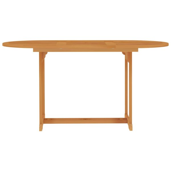 Mesa de jardim 150x90x75 cm madeira de teca maciça - Image 2