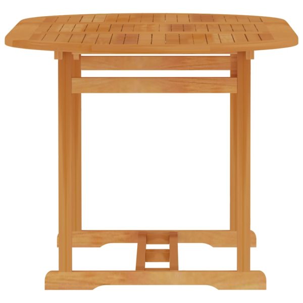 Mesa de jardim 150x90x75 cm madeira de teca maciça - Image 3