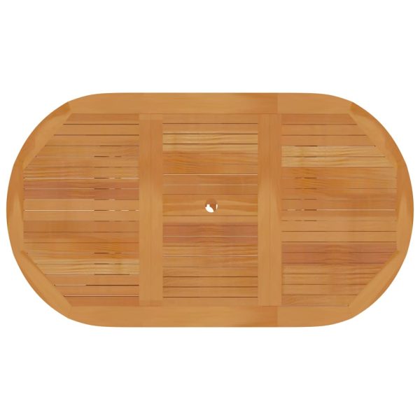 Mesa de jardim 150x90x75 cm madeira de teca maciça - Image 4