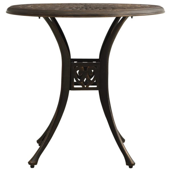 Mesa de jardim 78x78x72 cm alumínio fundido bronze - Image 2