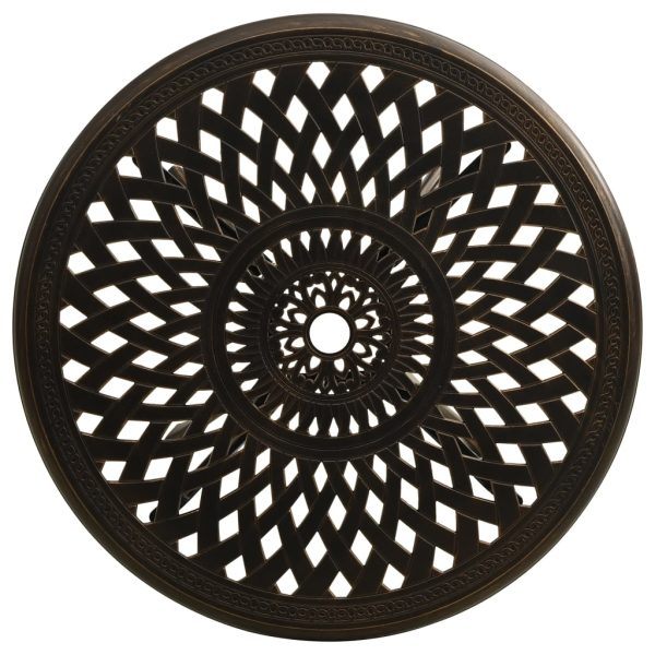 Mesa de jardim 78x78x72 cm alumínio fundido bronze - Image 3
