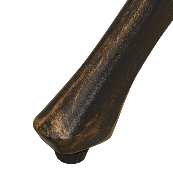Mesa de jardim 90x90x73 cm alumínio fundido bronze - Image 5