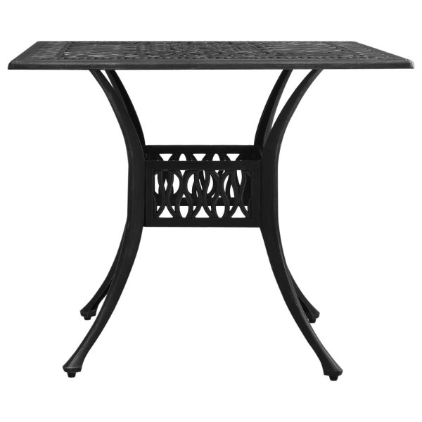 Mesa de jardim 90x90x73 cm alumínio fundido preto - Image 2