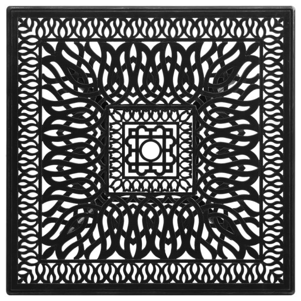 Mesa de jardim 90x90x73 cm alumínio fundido preto - Image 3