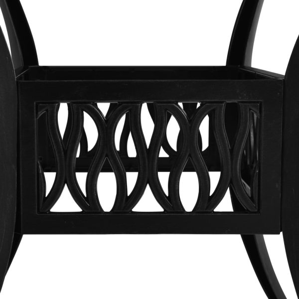 Mesa de jardim 90x90x73 cm alumínio fundido preto - Image 4