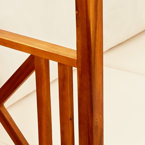 Banco de jardim com mesa e apoios de pés acácia maciça - Image 4