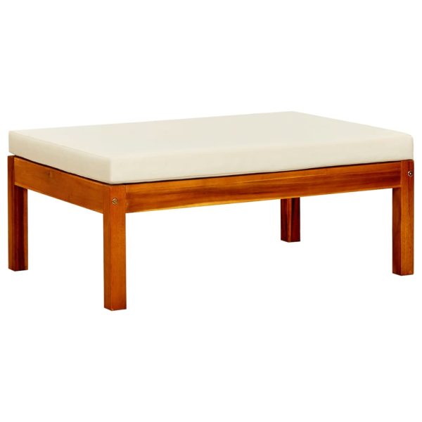 Banco de jardim com mesa e apoios de pés acácia maciça - Image 8