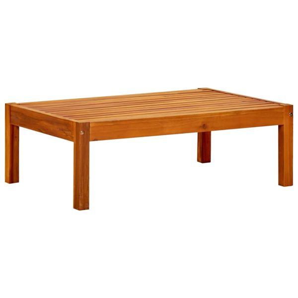 Banco de jardim com mesa e apoios de pés acácia maciça - Image 4