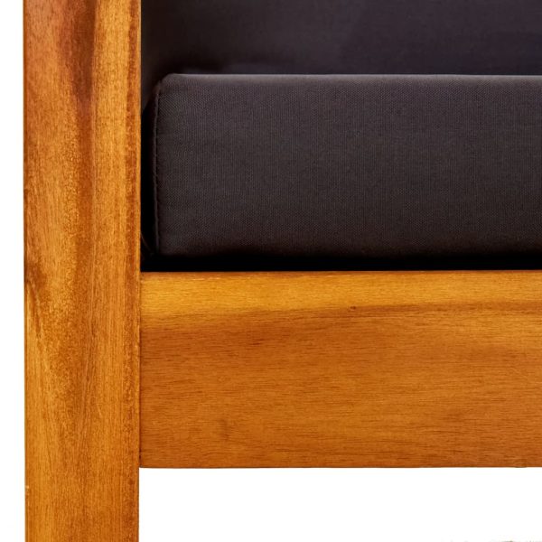 Banco de jardim com mesa e apoios de pés acácia maciça - Image 5
