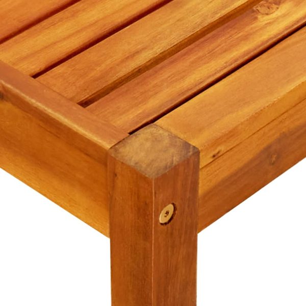 Banco de jardim com mesa e apoios de pés acácia maciça - Image 7