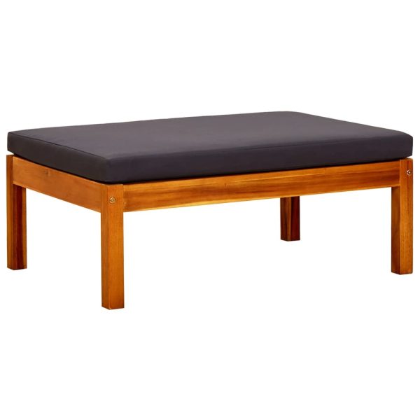 Banco de jardim com mesa e apoios de pés acácia maciça - Image 8