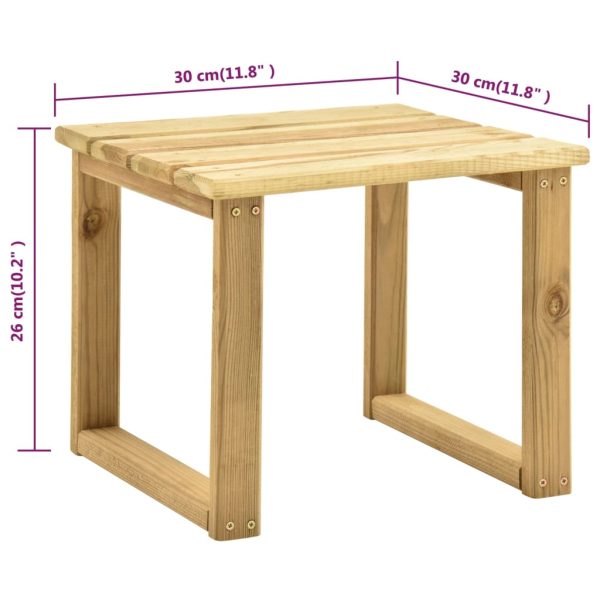 Espreguiçadeira de jardim com mesa madeira de pinho impregnada - Image 11