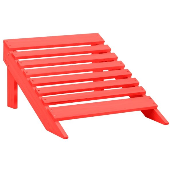 Cadeira de jardim Adirondack c/ otomano abeto maciço vermelho - Image 7