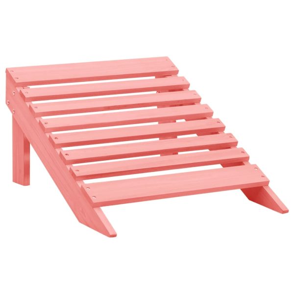 Cadeira Adirondack para jardim com otomano abeto maciço rosa - Image 7