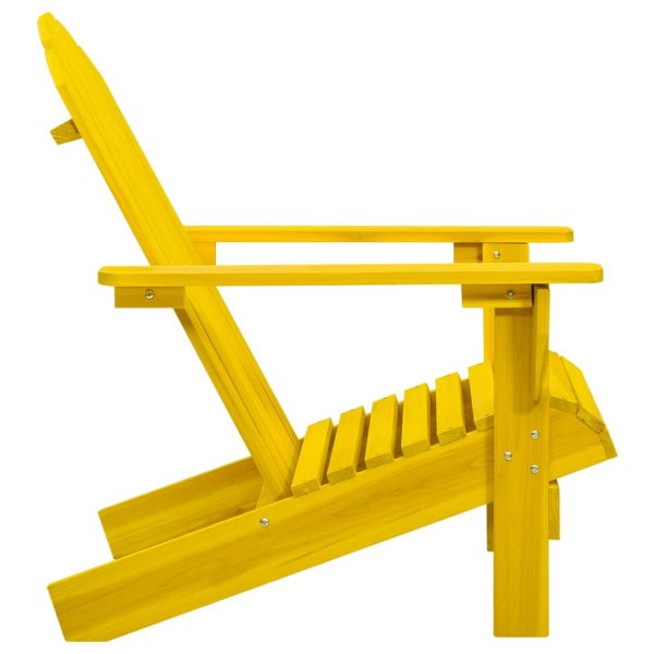 Cadeira Adirondack para jardim abeto maciço amarelo - Image 3