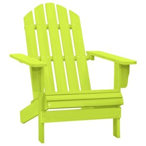 Cadeira Adirondack para jardim abeto maciço verde