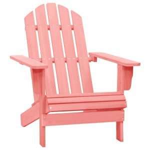 Cadeira Adirondack para jardim abeto maciço rosa