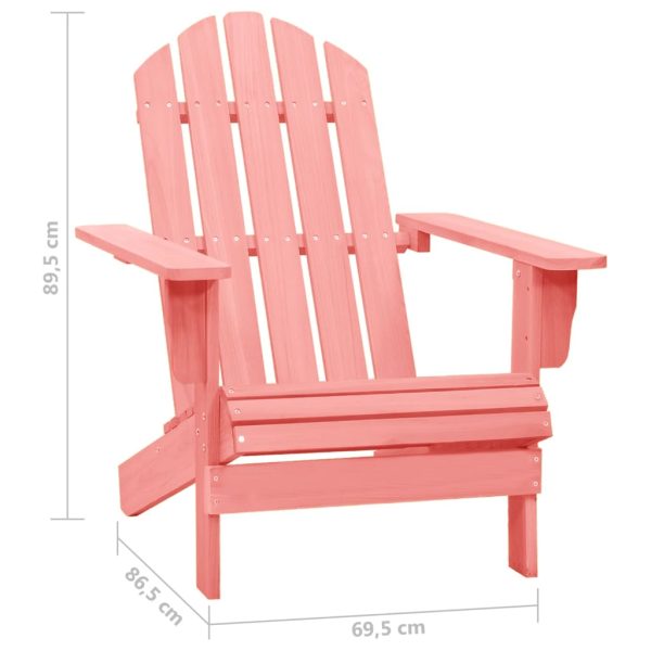 Cadeira Adirondack para jardim abeto maciço rosa - Image 6