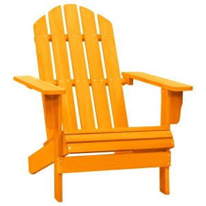 Cadeira Adirondack para jardim abeto maciço laranja