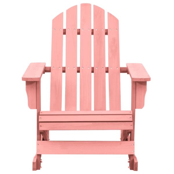 Cadeira Adirondack de baloiçar para jardim abeto maciço rosa - Image 2
