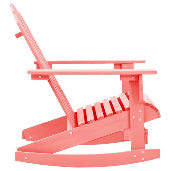 Cadeira Adirondack de baloiçar para jardim abeto maciço rosa - Image 3