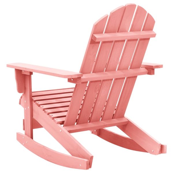 Cadeira Adirondack de baloiçar para jardim abeto maciço rosa - Image 4