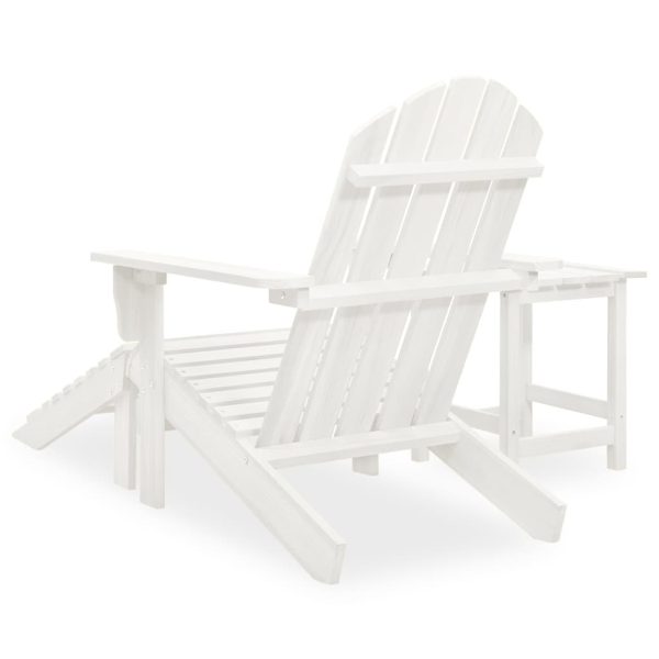 Cadeira de jardim Adirondack c/ otomano e mesa abeto branco - Image 4
