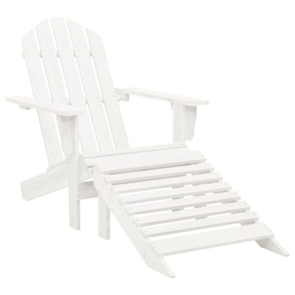 Cadeira de jardim Adirondack c/ otomano e mesa abeto branco - Image 5