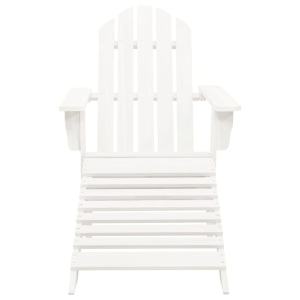 Cadeira de jardim Adirondack c/ otomano e mesa abeto branco - Image 6