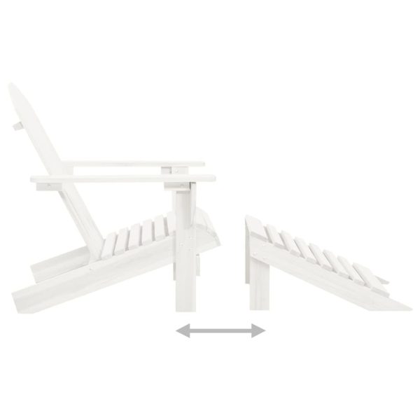 Cadeira de jardim Adirondack c/ otomano e mesa abeto branco - Image 7