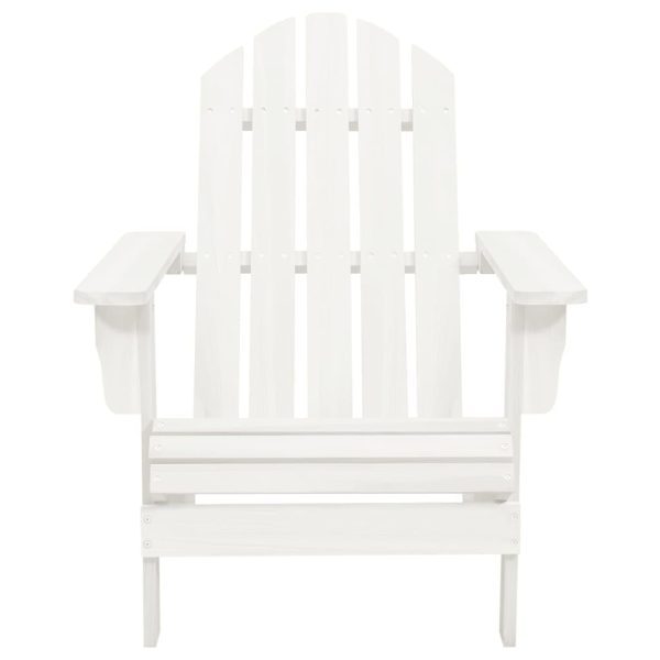 Cadeira de jardim Adirondack c/ otomano e mesa abeto branco - Image 9