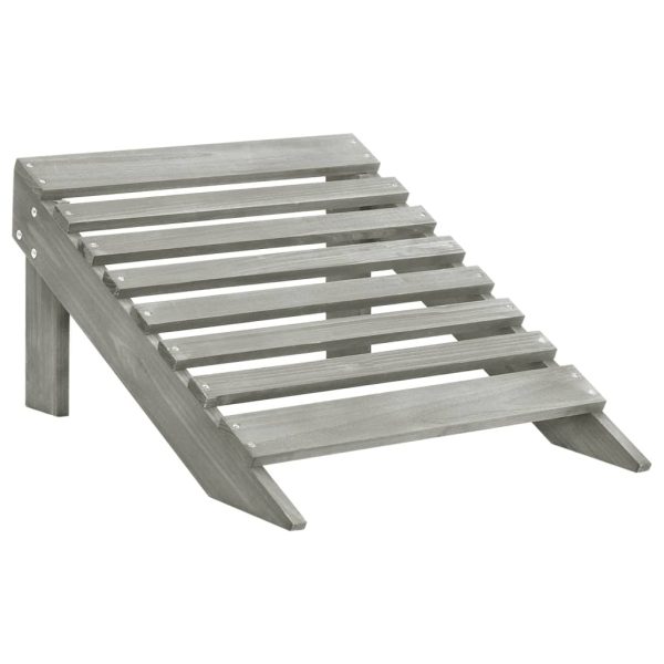 Cadeira de jardim Adirondack c/ otomano e mesa abeto cinzento - Image 11