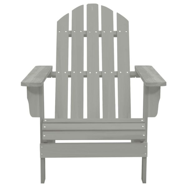 Cadeira de jardim Adirondack c/ otomano e mesa abeto cinzento - Image 9