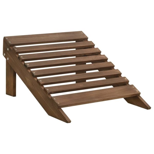 Cadeira de jardim Adirondack c/ otomano e mesa abeto castanho - Image 11
